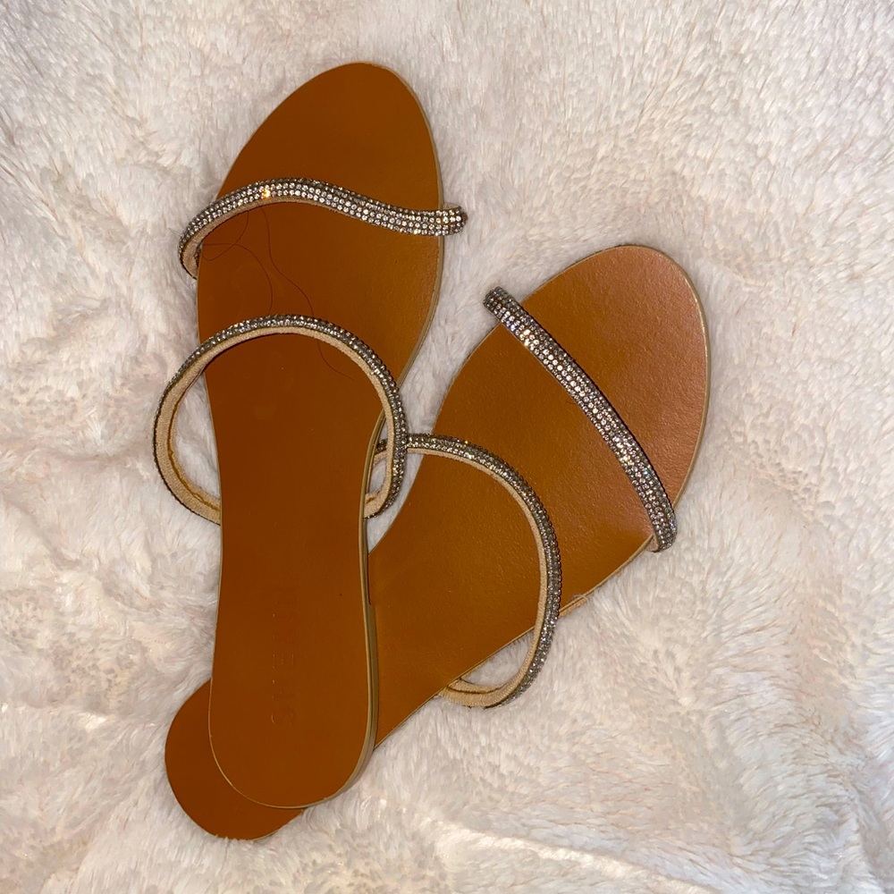 Size 6.5 Rhinestone Slides